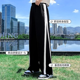 Girls' Wide Leg Pants 2024 New Arrival Fashionable All-Match Casual Pants Children's Instagram Style for Spring and Autumn Middle School Students