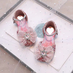 Aesa Crystal Princess Shoes 2024 Girl Сандалии Летние новые девушки