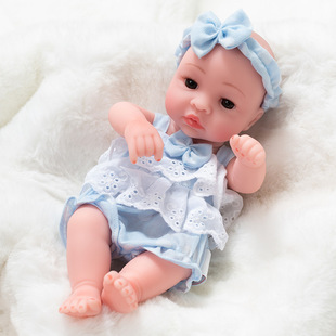 Vinyl doll play house toy 30cm rebirth doll simulation baby doll fashion dress doll wholesale