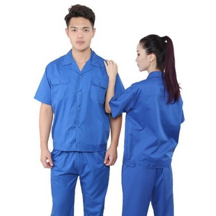 Short-sleeved long-sleeved labor protection clothing factory site workshop overalls broken code processing