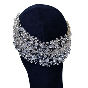 Foreign Trade Bride Headwear Handmade Diamond Wedding Hair Styling Long Hair with Wedding Dress Headband Accessories A107