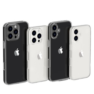 For Apple 16 mobile phone case new iphone16pro transparent mobile phone case all-inclusive anti-drop mobile phone protective case
