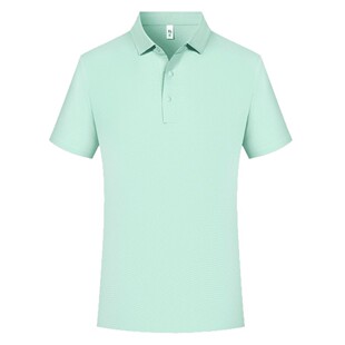 High-end ice silk business enterprise cultural shirt lapel t-shirt short sleeve overalls polo shirt custom embroidered logo