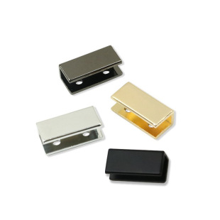 In stock wholesale 19mm edge strip bag hardware belt tail pull tail clip luggage hardware decorative strip edge buckle
