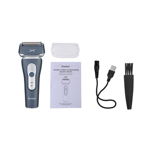 Kemei KM-111 Shaver Reciprocating Three-head Super Clean USB Rechargeable Body Washable Electric Razor