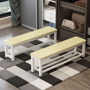 Steel Wood Long Stool Bench Shopping Mall Wooden Stool Bathroom Stool Shoe Changing Stool Dressing Room Stool Dining Table Stool Rest Stool