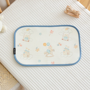Newborn baby cloud pillow summer cool feeling baby ice silk pillow 0-12 months newborn sweat absorbent breathable flat pillow