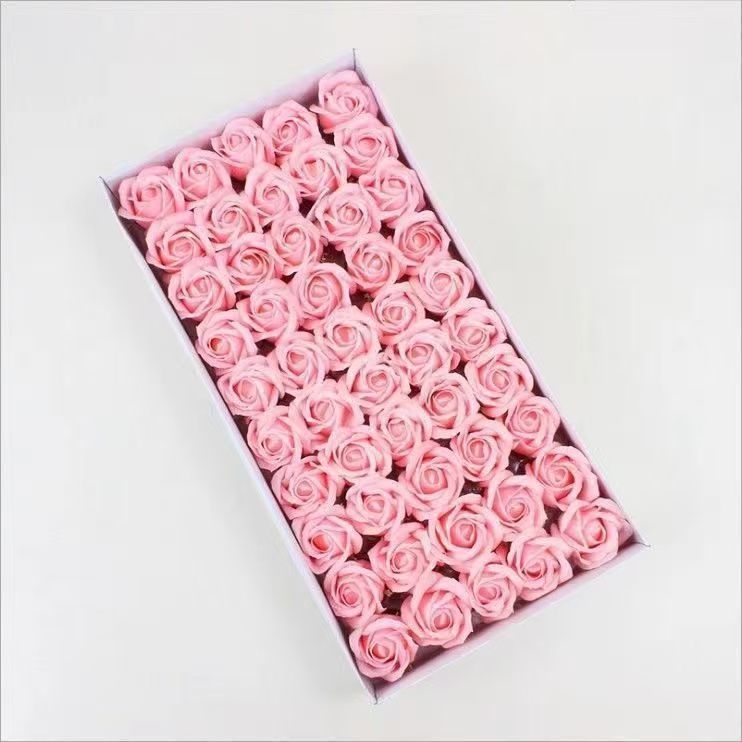 Three-Layer Artificial Flower Soap Rose Large Flower Head Flower Shop Bouquet Materials Gift Box Packaging Materials Water Flower Soap Flowers