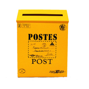 Vintage Mailbox Tin Mailbox Wall Hanging Suggestion Box Posting Box Home Decoration Shooting Props Wall Wall Wall Decoration