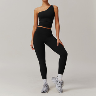 Cross-border Cloud Sense Quick-drying Waist Shaping Comfortable Yoga suit Leisure Wearing Running Fitness Sports suit 8408