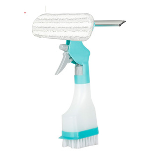 Mika Cleaning Brush Water Spray Wipe Glass Household Window Wiper Cleaning High-rise Double-sided Window Cleaning Scraper
