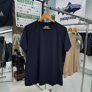 There is no standard for the curl! Breathable punching breathable four-sided three-dimensional tailoring men's outdoor quick-drying short-sleeved T-shirt