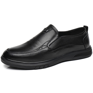 Leather Shoes Men's 2022 New Men's Shoes Middle-aged and Elderly Dad's Shoes Single-layer Shoes Soft Non-slip Waterproof Cowhide