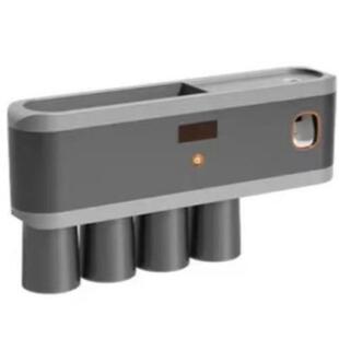 Disinfection Toothbrush Holder Ultraviolet Sterilization Toothbrush Intelligent Sterilizer Punch-free Bathroom Toilet Wall-mounted Storage Rack