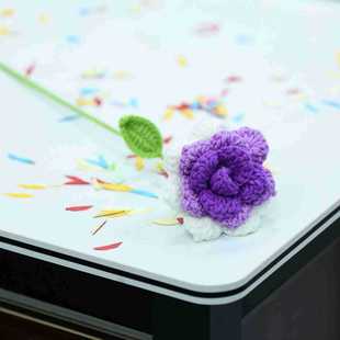 Hand-crocheted wool artificial flower multi-color optional hand-woven goods source supply a generation of sharp rose