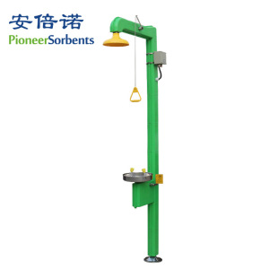 Stainless steel electric heat tracing composite shower eyewash device emergency spray eyewash machine double pedal shower spray