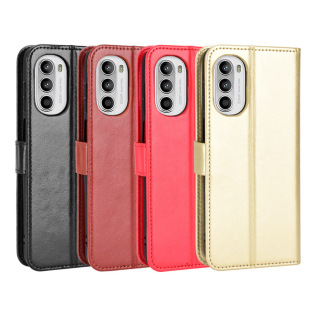 For Motorola Moto G52 4G mobile phone case leather case Crazy Horse pattern 71s lanyard card flip G82 5g