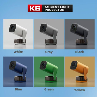 Foreign Trade New Intelligent 4K Home Wireless Bluetooth K-song Audio Projector HD PTZ Portable Bedroom Projection