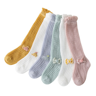 21 new children's stockings over the knee socks newborn summer thin mesh breathable baby cute mosquito socks