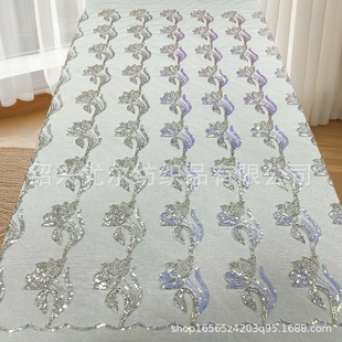 New Flower Full Trumpet Flower silver Rice Bead Long Tube Golden Film Combination Bead Tube Embroidery Home Textile Pillow Clothing
