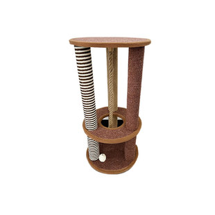 New Cat Climbing Rack Brown Color Hair-free Cat Nest Hemp Rope Four Seasons Cat Toy Cat Claw Grinding Column Small Cat Jumping Platform