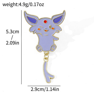 Creative Classic Anime Pokemon Cartoon Metal Badge Pokemon Cute Pikachu Pendant Brooch Accessories