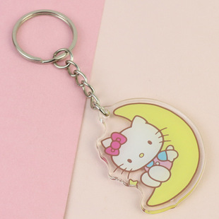 HelloKitty акриловый брелок в наличии оптом KT кошка аниме периферийная Студенческая школьная сумка маленький Подарочный кулон
