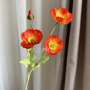 Factory wedding simulation silk flower poppy flower corn beauty pastoral wedding decoration home decoration Gesang flower Persian chrysanthemum