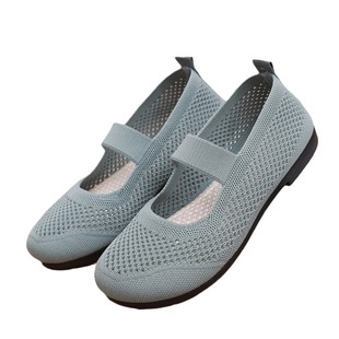 Slip-on Mother's Shoes, Middle-aged and Elderly Brand Women's Shoes, Flats Shoes, Summer Breathable Sandals, Soft-soled Cut Out Cloth Shoes