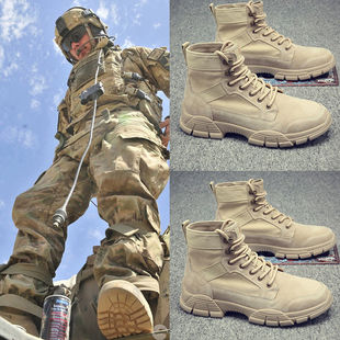 Martin Boots Men's 2024 Spring and Summer Breathable Medium-high Heel Shoes Men's Military Workwear Warwolf Casual Desert Tide Boots