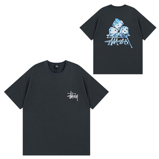 A generation of hair Sean Tussy Stus short sleeve heavy long sleeve correct letter high version American tide brand couple