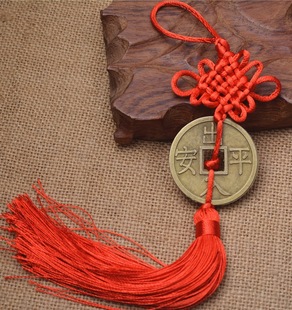 Gifts Traditional Festive Chinese Knot Hanging Ornaments Five Emperors Six Emperors Copper Car Home Pendant Craft Gift Accessories