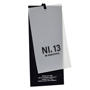 Transparent pvc tag tag tag tag printing LOGO tag custom men's and women's clothing tag clothing accessories