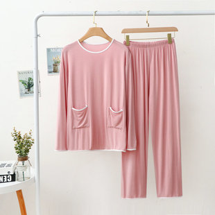 2022 new autumn and winter loose German velvet pajamas set women's large size home clothes velvet long sleeve moisturizing two-piece set