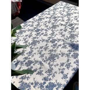 Cotton and Linen Tablecloth Orchid Tablecloth Household Dining Table Cotton and Linen Tablecloth Home Coffee Table Tablecloth Afternoon Tea Round Tablecloth