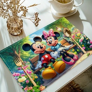 Temu Daifa Household Cartoon Stiller Placemat Thickened Mickey Mouse Drain Mat Heat Insulation Anti-scalding Bowl Mat