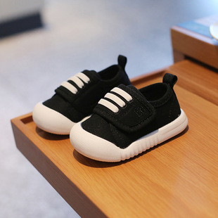 Autumn New Solid Color Soft Bottom Baby Toddler Shoes Fashion Canvas Boys and Girls Casual Sports Shoes Children Canvas Shoes