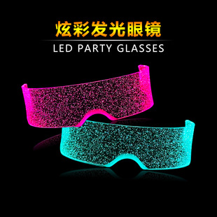 Cross-border in stock LED Glow Glasses Gestars Fluorescent Glasses Tibby Party Glasses