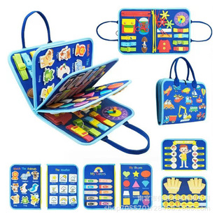 Cross-border Early Education Learning Board Puzzle Puzzle Toy Felt Learning Board Children's Activity Board Felt Busy Board