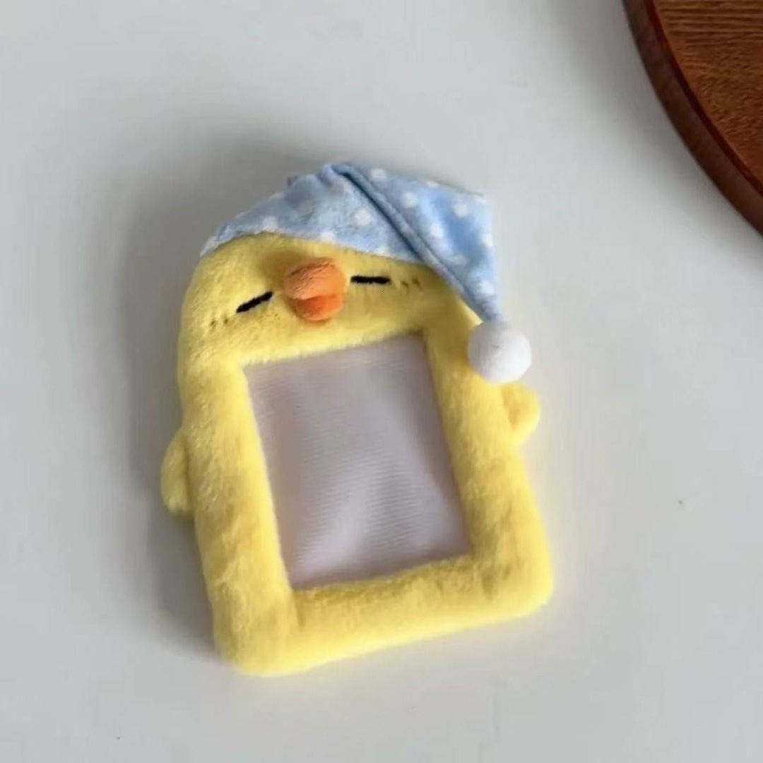 Good Night Nose Chicken Plush Card Holder | Soft and Cute Protective Cover for Idol Photo Cards