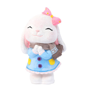 Factory direct large white embryo nine-tailed fox and cute rabbit plaster doll DIY hand-painted toys