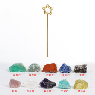 Natural irregular original stone note bookmark original stone base purple crystal cluster bookmark pendant creative cross-border supply gift