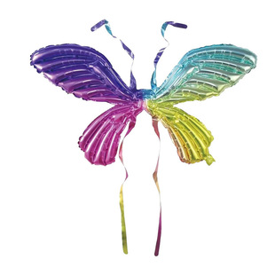 Props Birthday Party Inflatable Stall Butterfly Wings Balloon Net Red Wholesale Children's Decorative Aluminum Film Balloon Toys