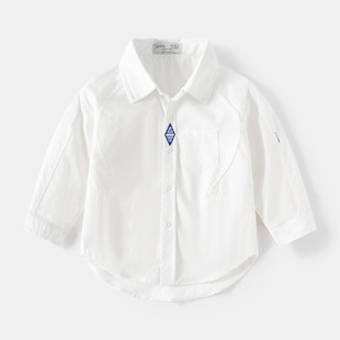 Boys' children's clothing wholesale 2023 Spring and Autumn new children's cotton long sleeve shirt children's cotton versatile top