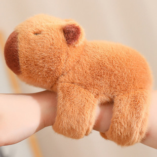 Kapibala Snap Loop Children's Wrist Lie Loop Plush Toy Cute Cartoon Capybara Doll Bracelet Doll
