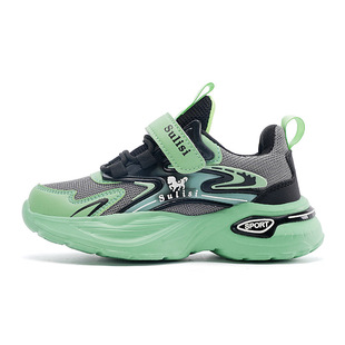 Cross-Border Boys' Shoes 2025 Autum New Kidsren's Single Mesh Anti-Slip Sports Shoes Boys Students Soft Sole Dad Shoes