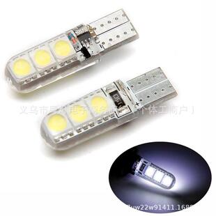 Car led silicone light 12V T10 5050 6SMD burst flash wide light driving light dual-mode flash
