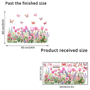 Factory Daifa Butterfly Sunflower Wildflower Wild Grass Magpie Self-adhesive Wall Stickers Living Room Bedroom Decorative Wall Stickers