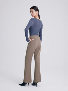 Popular word-of-mouth pants for urban women Classic Four Seasons versatile long-leg high-looking woven pants