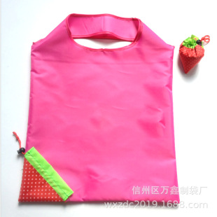 Strawberry Bag Portable Folding Shopping Bag Gift Bag Polyester Shopping Bag 190T210D Polyester